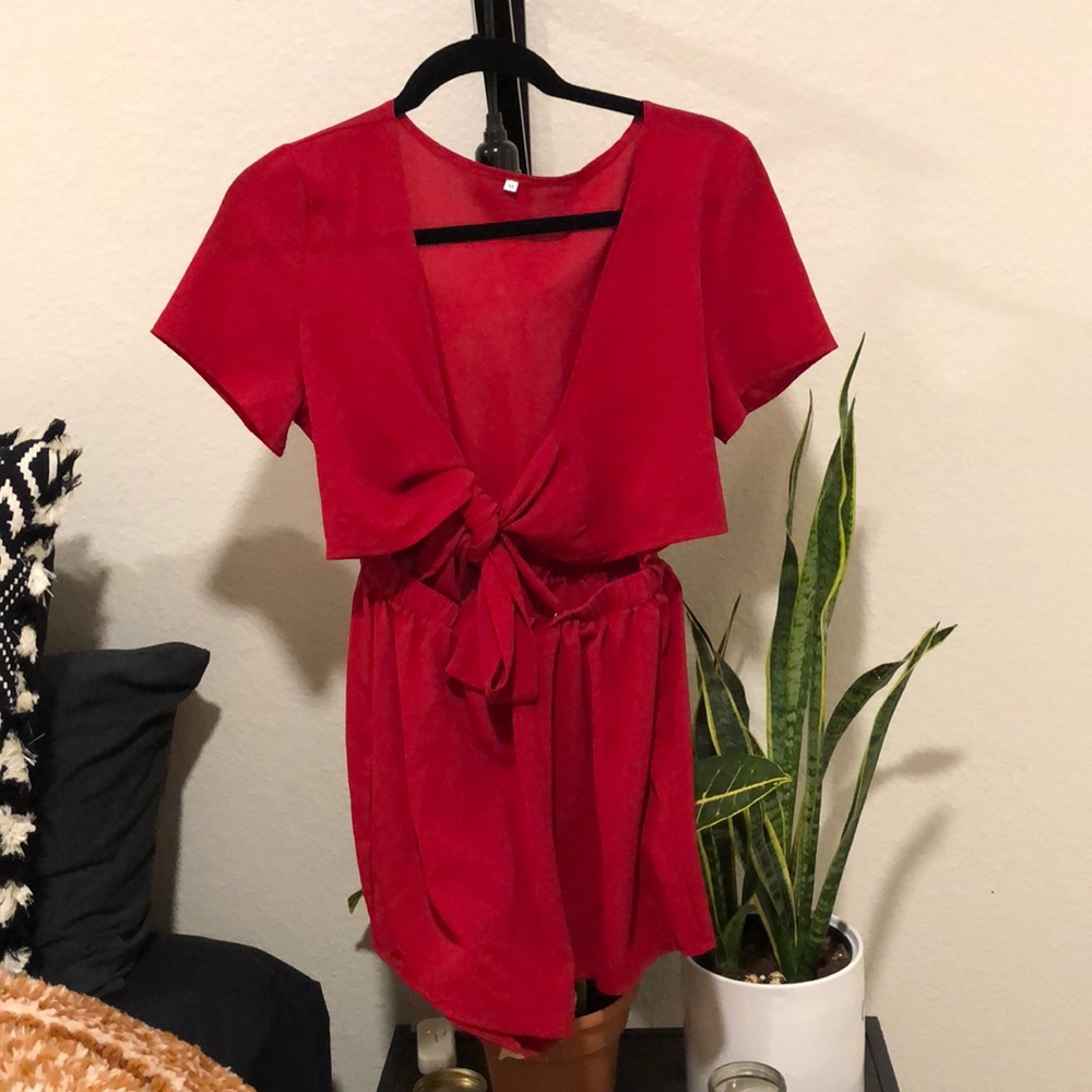 Shein Red Romper